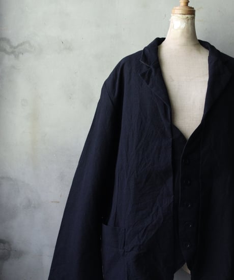 KLASICA クラシカ / Layerd front Short Jacket " ARDOISE "AX / kl-25034