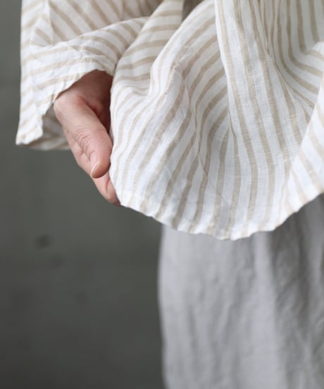cavane キャヴァネ / Tunic long-sleeve Linen100シャツ / ca-26086