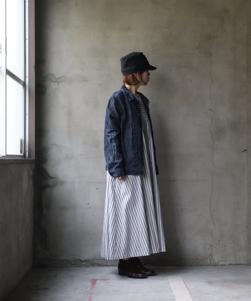 cavane キャヴァネ / Denim-linen Button Jacketジャケット