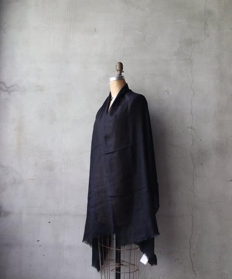 ALEKSANDR MANAMISアレクサンダーマナミ/ CASHMERE SCARF - BLACKショール/ am-25025