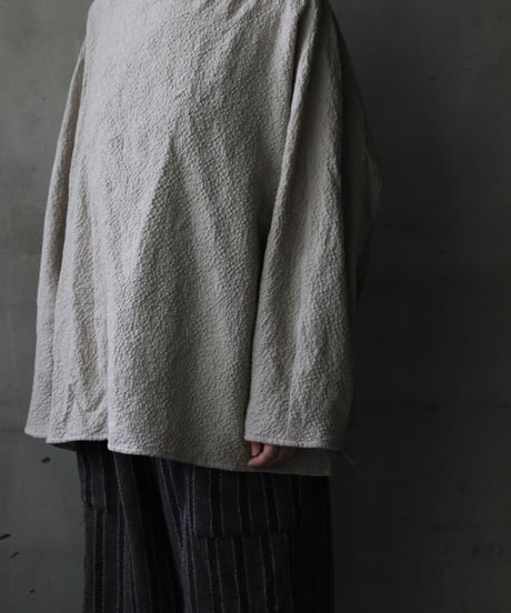 cavane キャヴァネ / Tunic long-sleeve Cotton&Woolシャツ / ca-25151