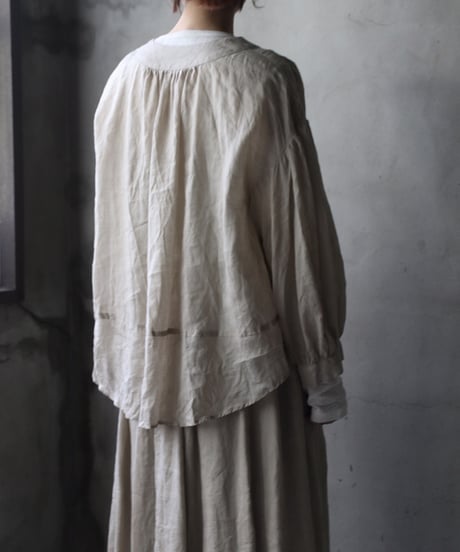 cavane キャヴァネ / V Pull-over blouse linen100ブラウス / ca-25148