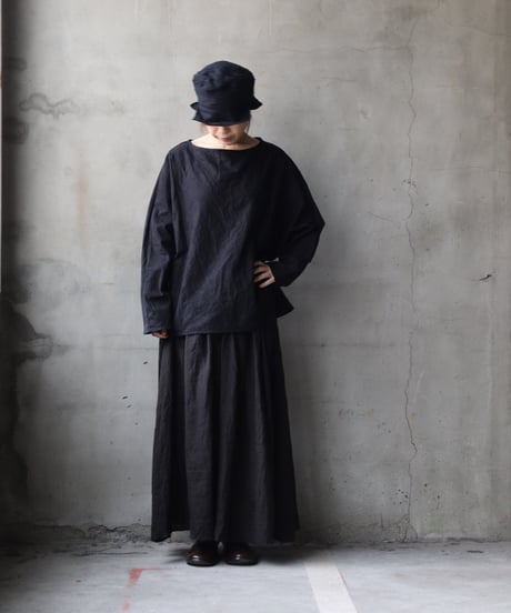 cavane キャヴァネ / Tunic long-sleeve Cotton100Jacquardシャツ / ca-26025