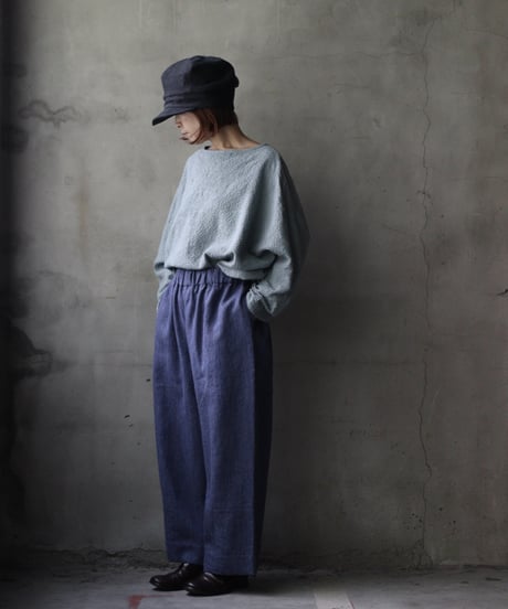 cavane キャヴァネ / Denim Wide TrousersⅡ Linen&Woolパンツ/ca-25057