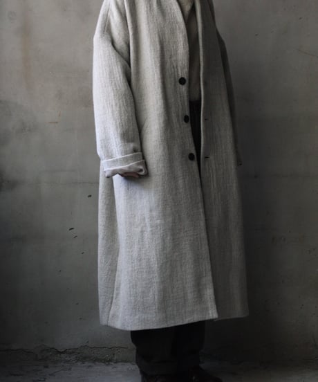 cavane キャヴァネ / Traditional Wool100 Herring-Bone Over Coatコート / ca-25158