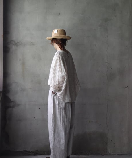 cavane キャヴァネ / Tunic long-sleeve Linen100シャツ / ca-26086