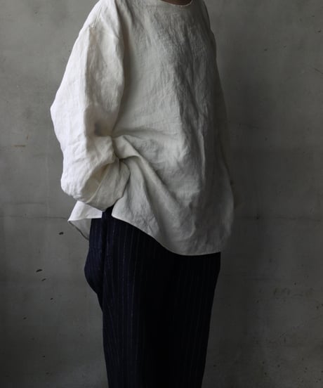 klauseクロイゼ / Sun-dried Linen C.S Shirt Middle Lengthシャツ/ kla-25011