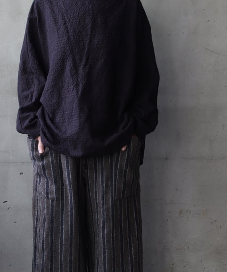 cavane キャヴァネ / Tunic long-sleeve Cotton&Woolシャツ / ca-25153