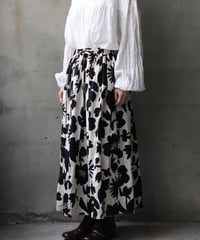 cavane キャヴァネ / Gatehered Petti Skirt Cotton&linenスカート/ ca-26050