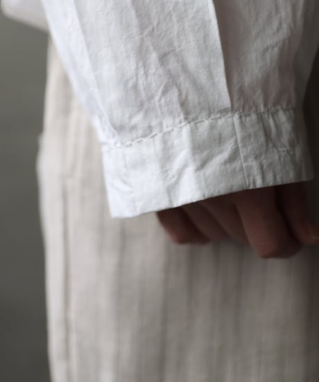 cavane キャヴァネ / Stand collar with waist drawstring blouse cotton&linenブラウス / ca-26057
