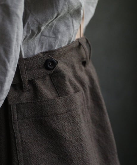cavane キャヴァネ / Over pants with suspenders Woolパンツ / ca-24213