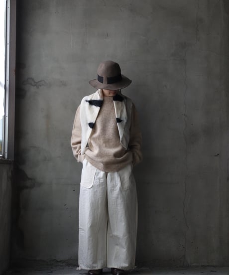 Euro select ユーロセレクト / cram-oxford crew neck knit pullニット/ cra-25001