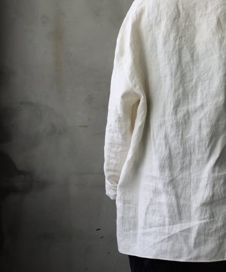 klauseクロイゼ / Sun-dried Linen C.S Shirt Middle Lengthシャツ/ kla-25011