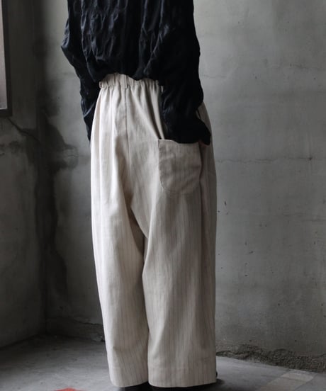 cavane キャヴァネ / St-Wide TrousersⅡ Cotton&Linenパンツ/ ca-26046