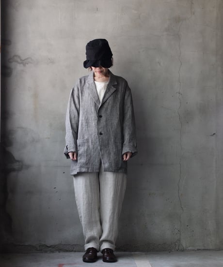 klauseクロイゼ / Tailored Jacket Linen100 Herring-boneジャケット/ kla-25023