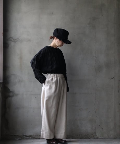 cavane キャヴァネ / St-Wide TrousersⅡ Cotton&Linenパンツ/ ca-26046