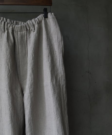klauseクロイゼ / Belarus linen Loose Fitting Tapered Trousers (綾織/中厚手) / kla-24014
