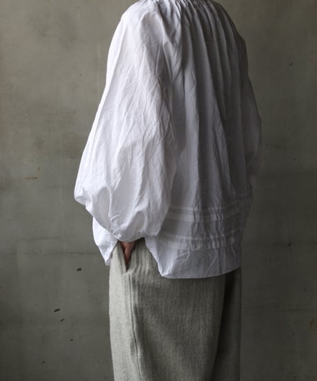 cavane キャヴァネ / Raglan puff-sleeve blouse Jacquardブラウス / ca-26021