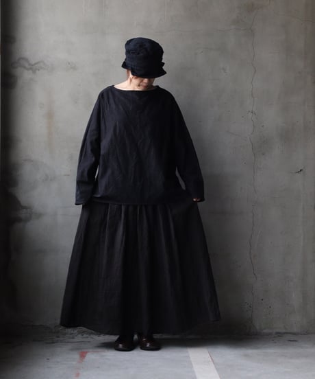 cavane キャヴァネ / Tunic long-sleeve Cotton100Jacquardシャツ / ca-26025