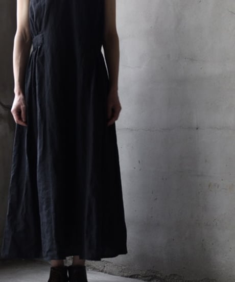 cavane キャヴァネ / Gathered Waist Sleeveless Dress Linen&Cotton100ワンピース / ca-26033