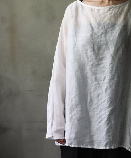 cavane キャヴァネ / Tunic long-sleeve Linen100シャツ / ca-25122