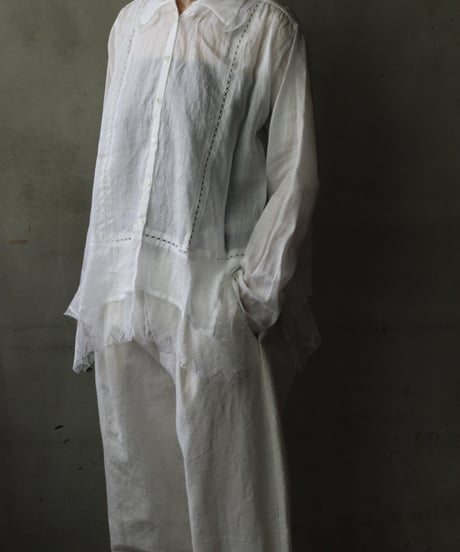 NATIVE VILLAGE ネイティブヴィレッジ /No.03/ peacefulness平穏 ロングスリーブレースブラウス/ na-25022