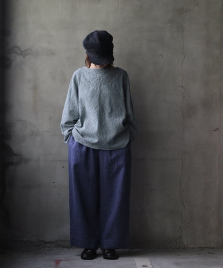 cavane キャヴァネ / Denim Wide TrousersⅡ Linen&Woolパンツ/ca-25057