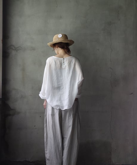cavane キャヴァネ / Tunic long-sleeve Linen100シャツ / ca-26087