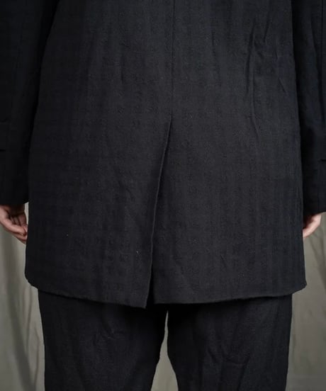 ALEKSANDR MANAMISアレクサンダーマナミ/ CROPPED WINTER COAT - CHECKED BLACKジャケットコート/ am-25021