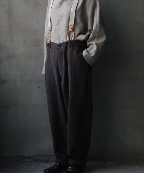cavane キャヴァネ / Over-pants with suspender wool100パンツ / ca-25161