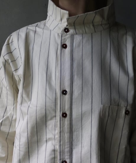 ALEKSANDR MANAMISアレクサンダーマナミ/ THREE POCKET ASYMMETRIC SHIRT JKシャツ/ am-21012