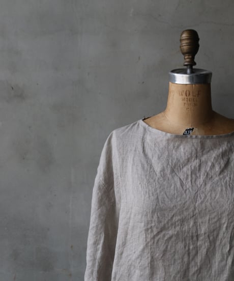 klauseクロイゼ / Belarus Linen平織/薄手C.S.Boat Neck Shirt / kla-26012