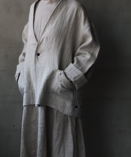 klauseクロイゼ / Belarus Linen綾織/中厚手Gown Short / kla-26008