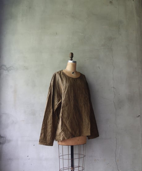 Au Vrai Chic/ Crew Shirt No Collar Long sleeve/ Au-24004