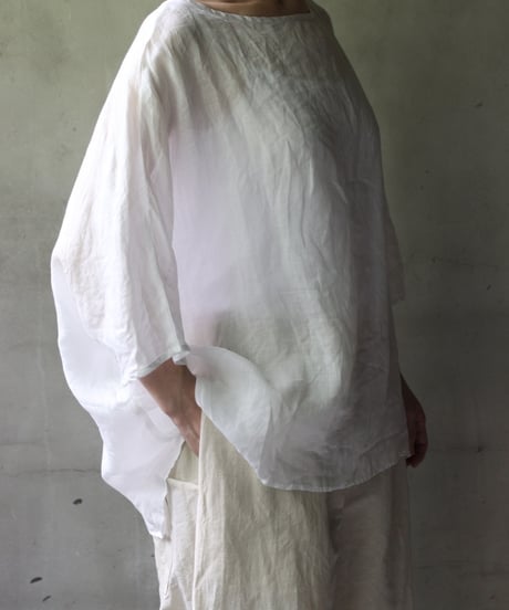 cavane キャヴァネ / Tunic half-sleeve Linen100シャツ / ca-25078