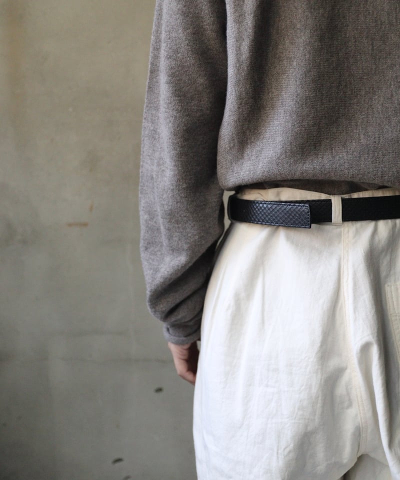 cavane キャヴァネ / #24Python Leather Beltベルト / ca-2