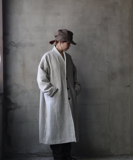 cavane キャヴァネ / Traditional Wool100 Herring-Bone Over Coatコート / ca-25158