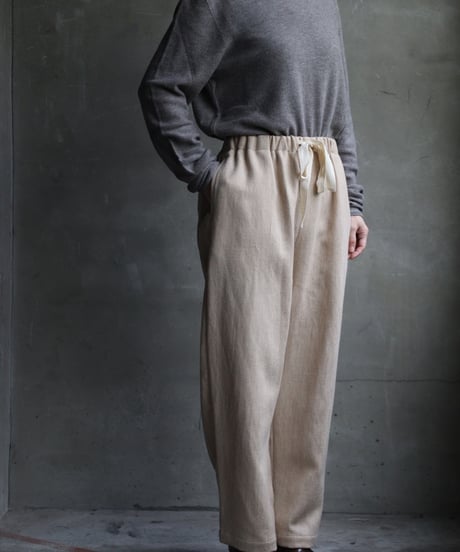 cavane キャヴァネ / Wool & Linen Wide easy-pantsパンツ/ca-24239