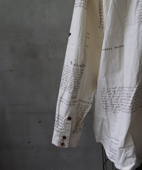 ALEKSANDR MANAMISアレクサンダーマナミ/ HERBARIUM NOTES WORKERS BOW SHIRT - HERBARIUM NOTESプルオーバーシャツ/ am-25023