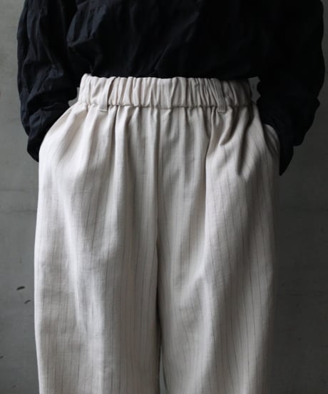 cavane キャヴァネ / St-Wide TrousersⅡ Cotton&Linenパンツ/ ca-26046