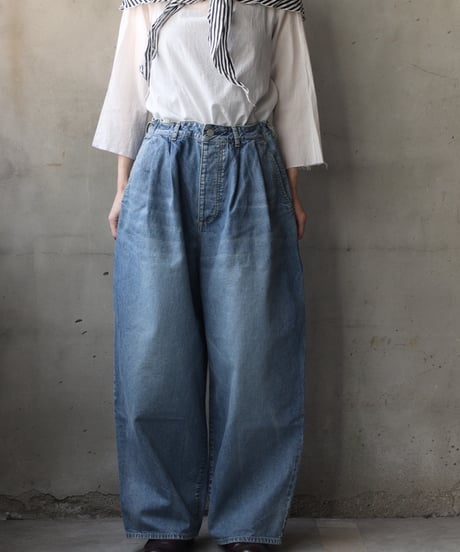 Dulcamaraドゥルカマラ / デニムシンプル2タックサイドPT UNISEX / dl-26008(D126-P553)