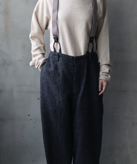 cavane キャヴァネ / Over-pants with suspender wool100パンツ / ca-25162
