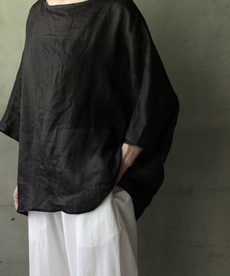 cavane キャヴァネ / Tunic half-sleeve Linen100シャツ / ca-25111