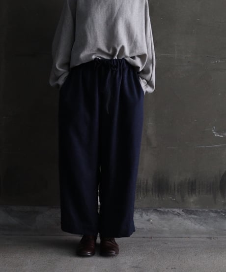 cavane キャヴァネ / Wool-blend Wide easy-pantsパンツ/ca-24195