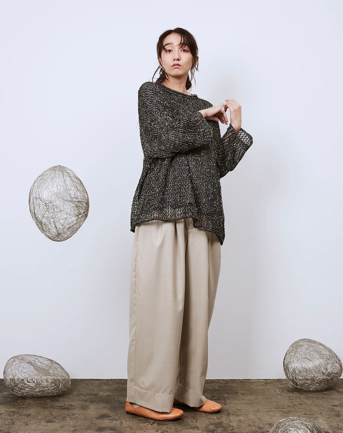 Dulcamara ドゥルカマラ /よそいきシンプル2タックワイドPT UNISEX