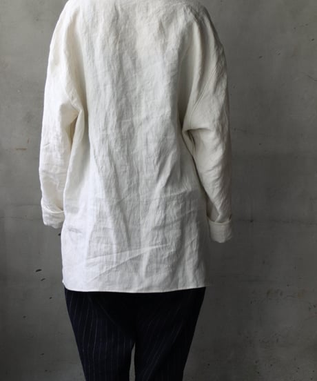 klauseクロイゼ / Sun-dried Linen C.S Shirt Middle Lengthシャツ/ kla-25011