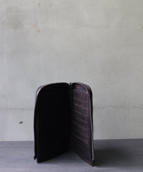 ALEKSANDR MANAMISアレクサンダーマナミ/ AM-T SOFFIETTO WALLET - BROWN革財布 /am-26016