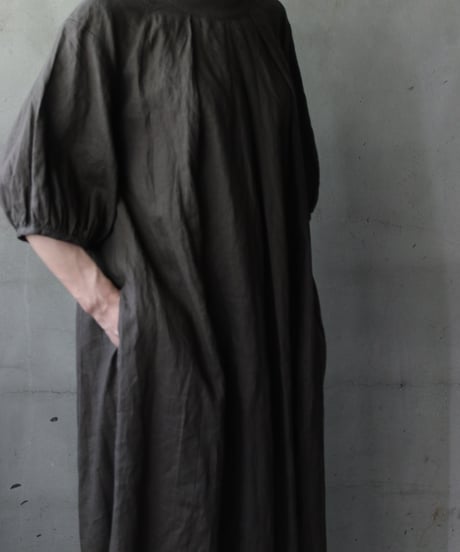 cavane キャヴァネ / Over Tuck Linen100 Dressワンピース / ca-25128