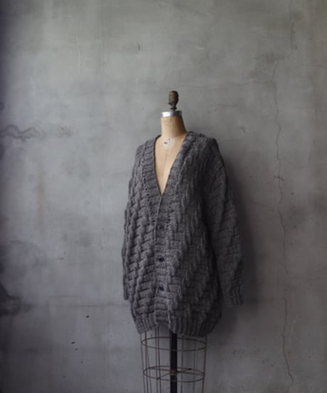 BIEK VERSTAPPEN / HAND KNITTED CARDIGAN手編みニット / Bie-24025(KNH-big)