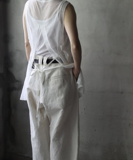 NATIVE VILLAGE ネイティブヴィレッジ / No.7/ Where the fog clears バックオープンノースリーブ（foggy white）/ na-25012